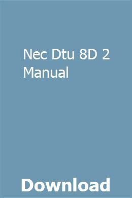 nec dtu 8d 1a user manual Reader
