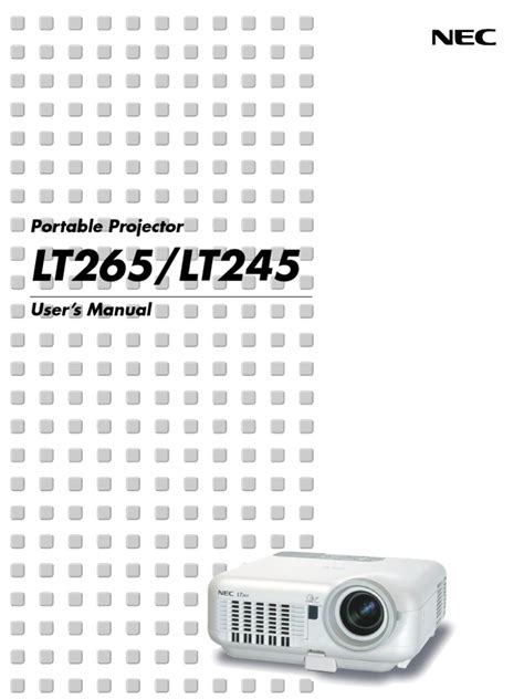 nec lt265 projector manual Kindle Editon
