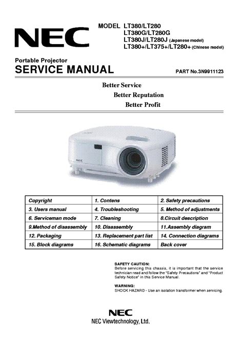 nec lt280 manual pdf Reader
