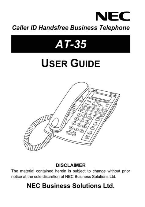 nec phone dt300 user guide PDF