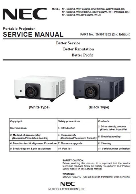 nec projector service manual Doc