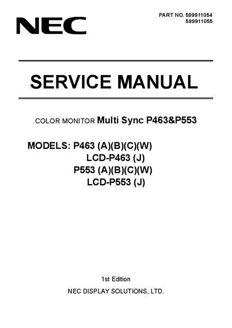 nec tv service manual Reader