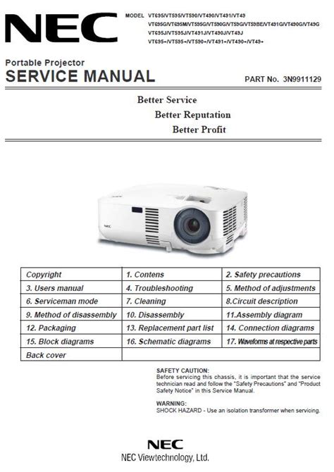 nec vt595 service manual Epub