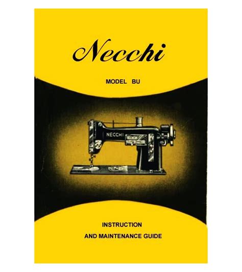 necchi sewing machine manual PDF