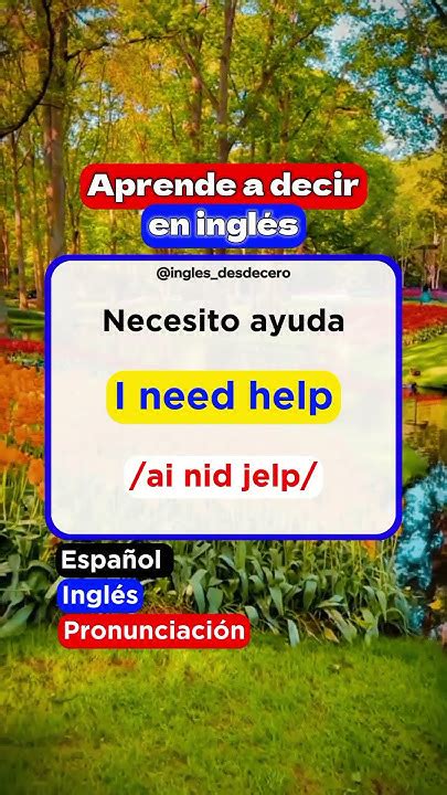 necesito ayuda in english