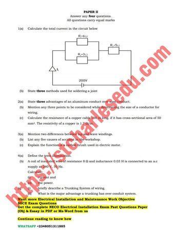 neco 2014 electrical installation answers Kindle Editon