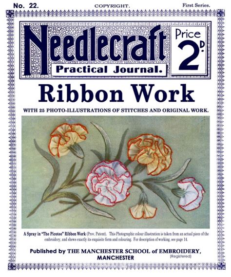 needlecraft practical journal 22 c 1902 ribbon embroidery work Reader