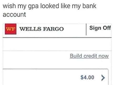 negative bank account meme