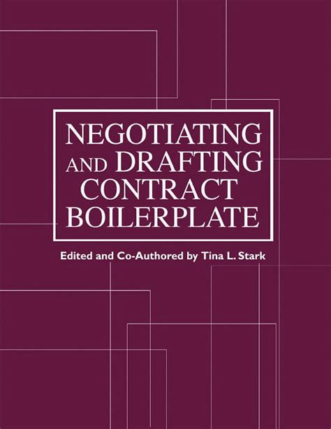 negotiating and drafting contract boilerplate negotiating and drafting contract boilerplate Kindle Editon