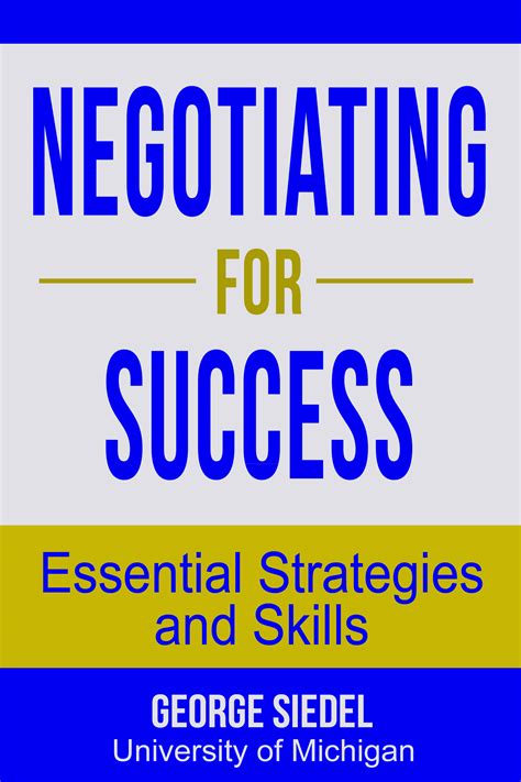 negotiating for success essential strategies and skills Ebook Doc