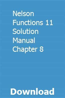 nelson functions 11 solutions manual Kindle Editon