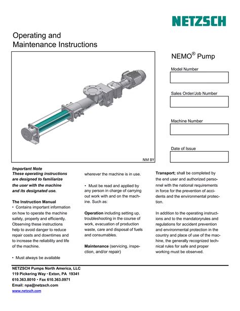nemo netzsch pump manual pdf Kindle Editon