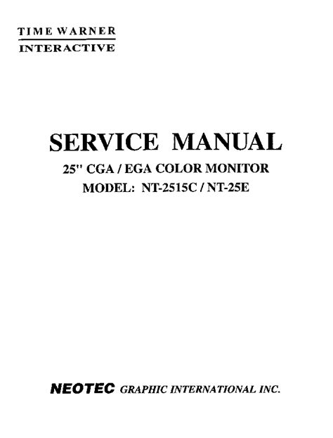 neotec nt 2515c nt 25e service manual user guide PDF