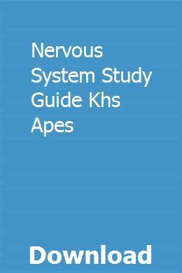 nervous system study guide khs apes PDF