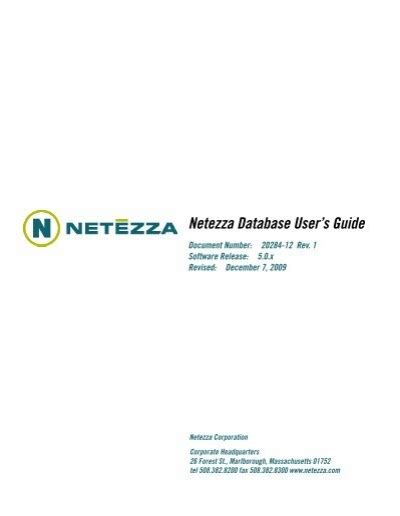 netezza database user guide Doc