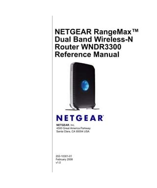 netgear rangemax wndr3300 manual PDF