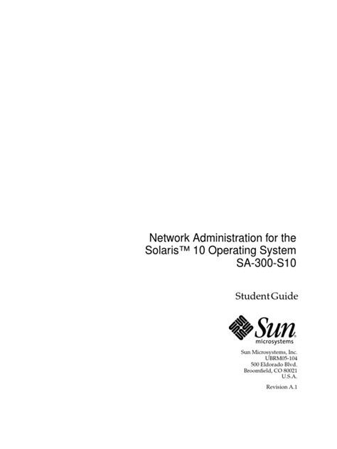 network administration guide solaris 10 pdf Epub