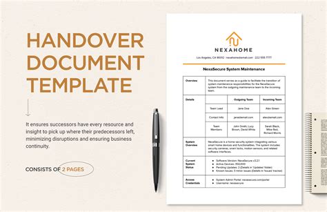network handover document template Epub