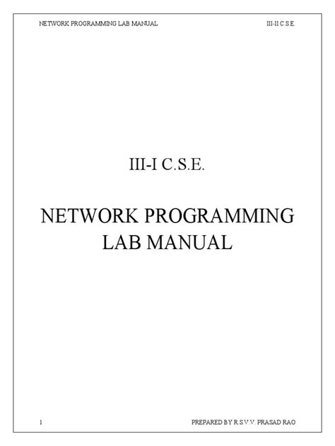 network programming lab manual for m tech PDF