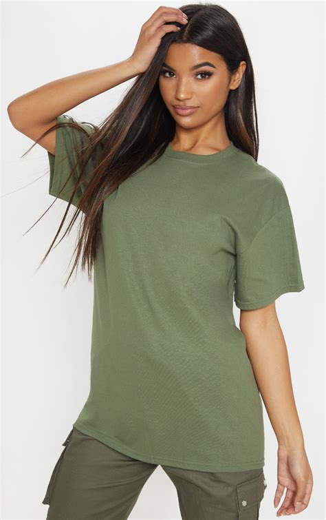 neutrals oversized green t shirt