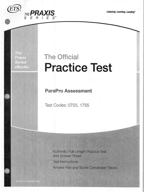 nevada state paraprofessional technical exam sample PDF