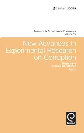 new advances in experimental research on corruption Epub