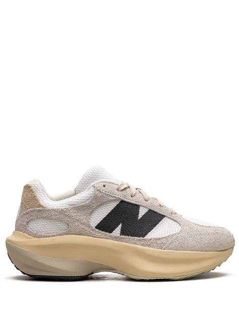 new balance warped runner beige sneakers - white