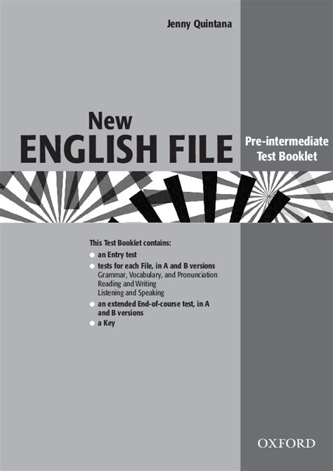 new english file pre intermediate test booklet pdf Kindle Editon