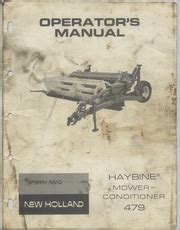 new holland 479 mower conditioner manual Reader