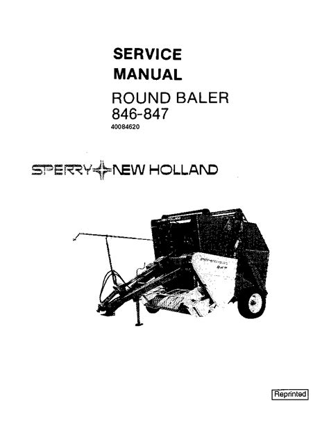 new holland 846 round baler manual PDF