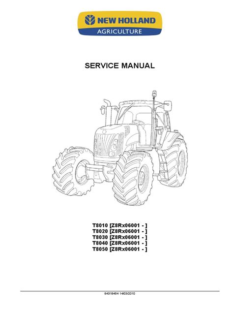 new holland t8030 service manual 2001 PDF
