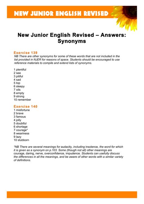 new junior english revised with answers Doc