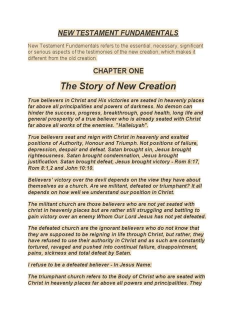 new testament fundamentals Epub