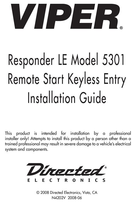 new viper 5301 manual Reader