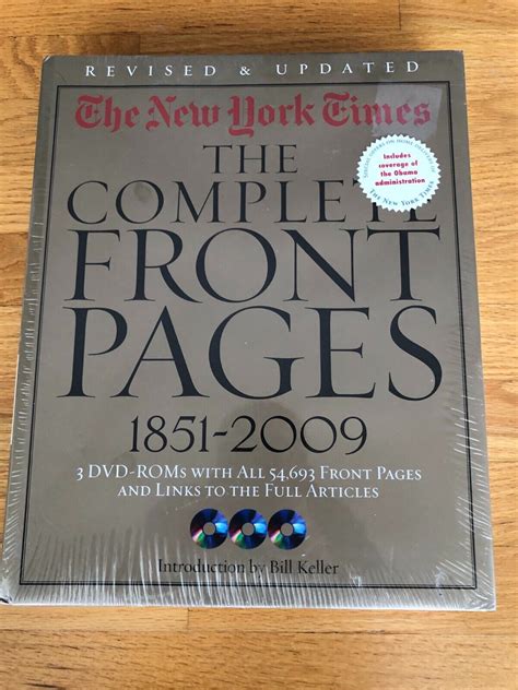 new york timesthe complete front pages 1851 2009 updated edition PDF