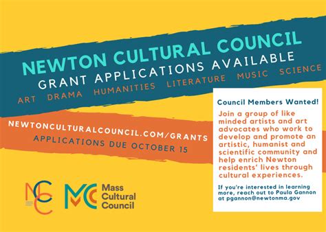 newton cultural council for fall grant proposals