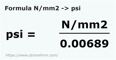 newton mm2 to psi