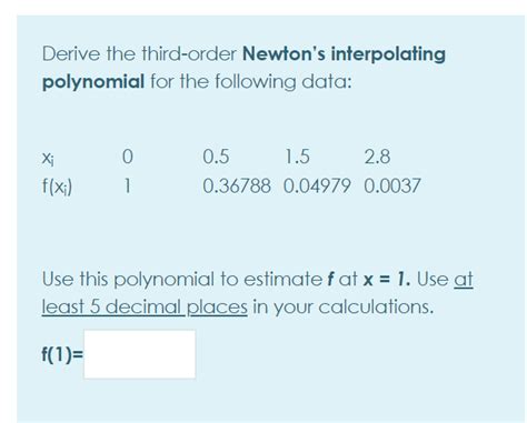 newton polynomial interpolation calculator