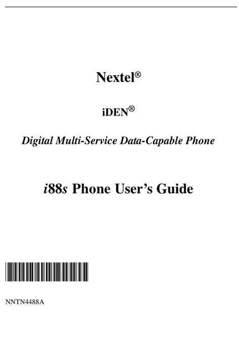 nextel i88s user guide Doc