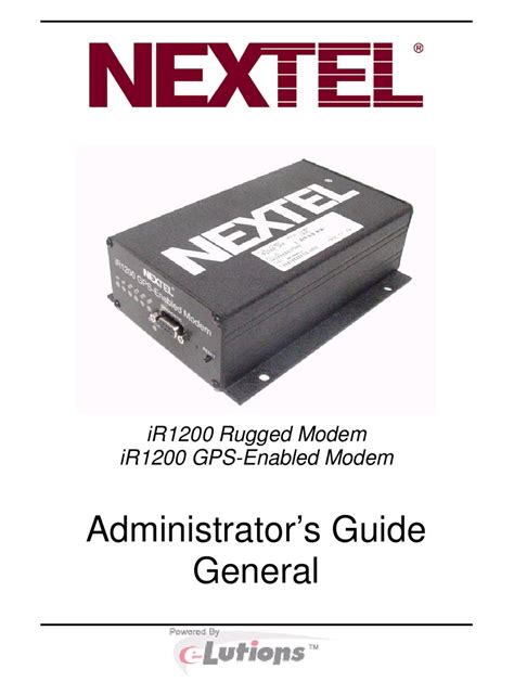 nextel owners manual Kindle Editon