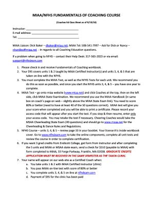 nfhs fundamentals of coaching course answers Doc