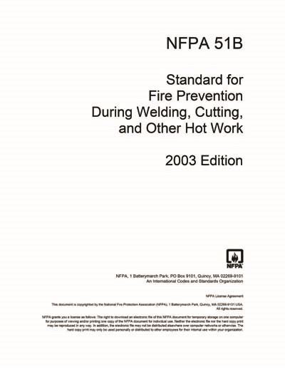 nfpa 51b 2003 edition PDF