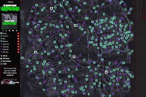 nfs unbound collectibles map