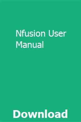 nfusion phoenix user manual PDF