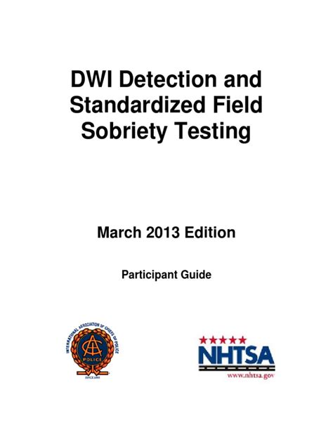 nhtsa sfst manual 2013 Epub