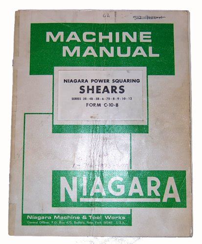 niagara shear manual pdf Reader