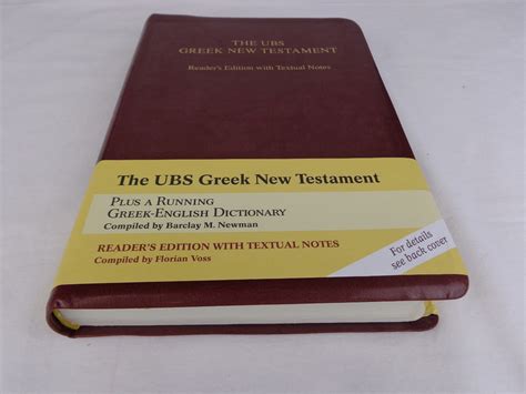 nice book greek english new testament ubs revised Epub