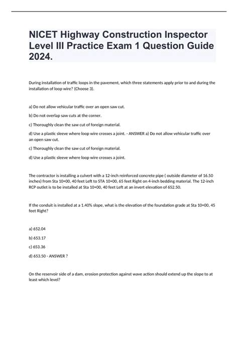 nicet bridge safety inspection study guide Doc