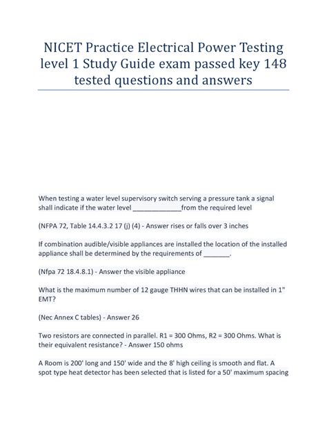 nicet exam study guide Doc