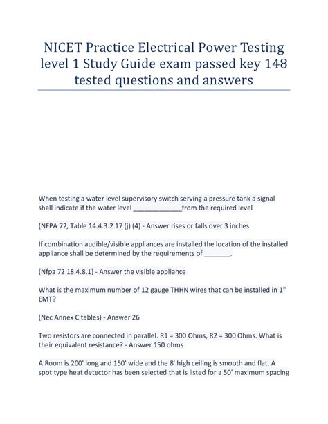 nicet exam study guide Doc